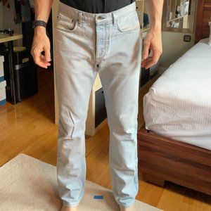 Button fly light wash denim jeans by rag & bone